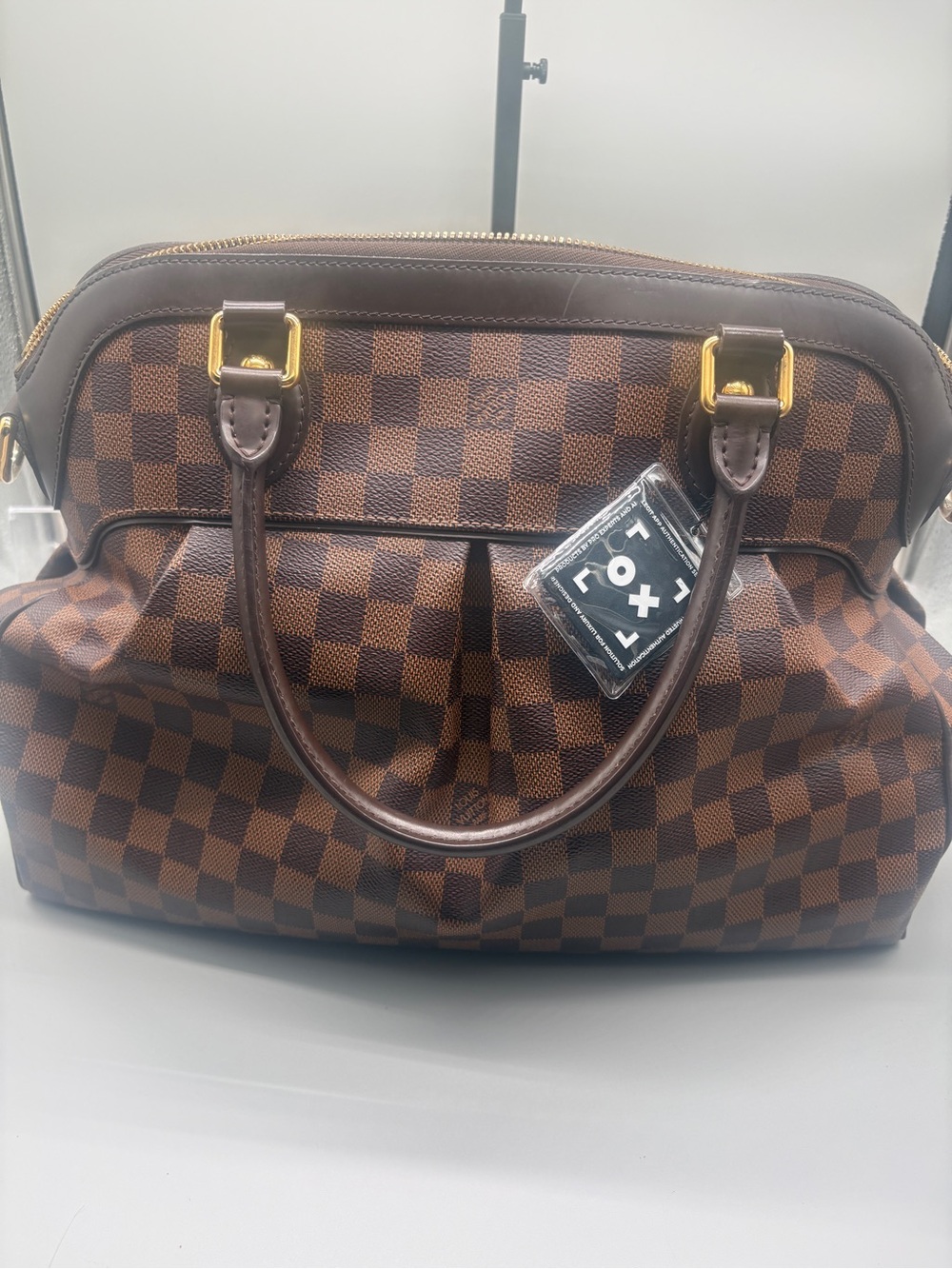 Louis Vuitton Trevi GM Damier Ebene Satchel Handbag N51998 with COA